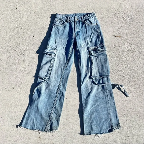 ZARA 即完売 buggy denim cargo pants y2k